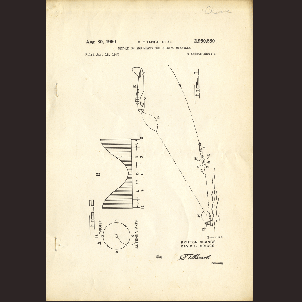 6. One of the many patents received by Chance over the course of his career.